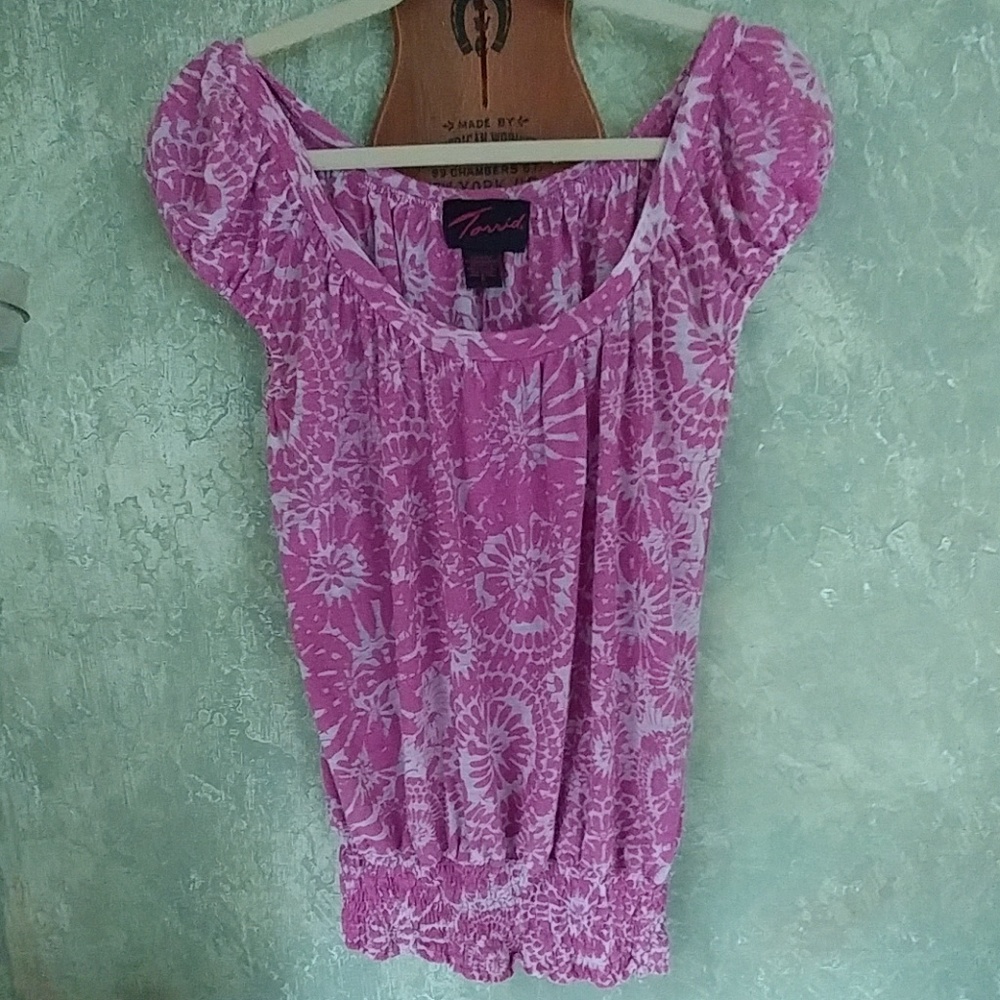 Pink floral top